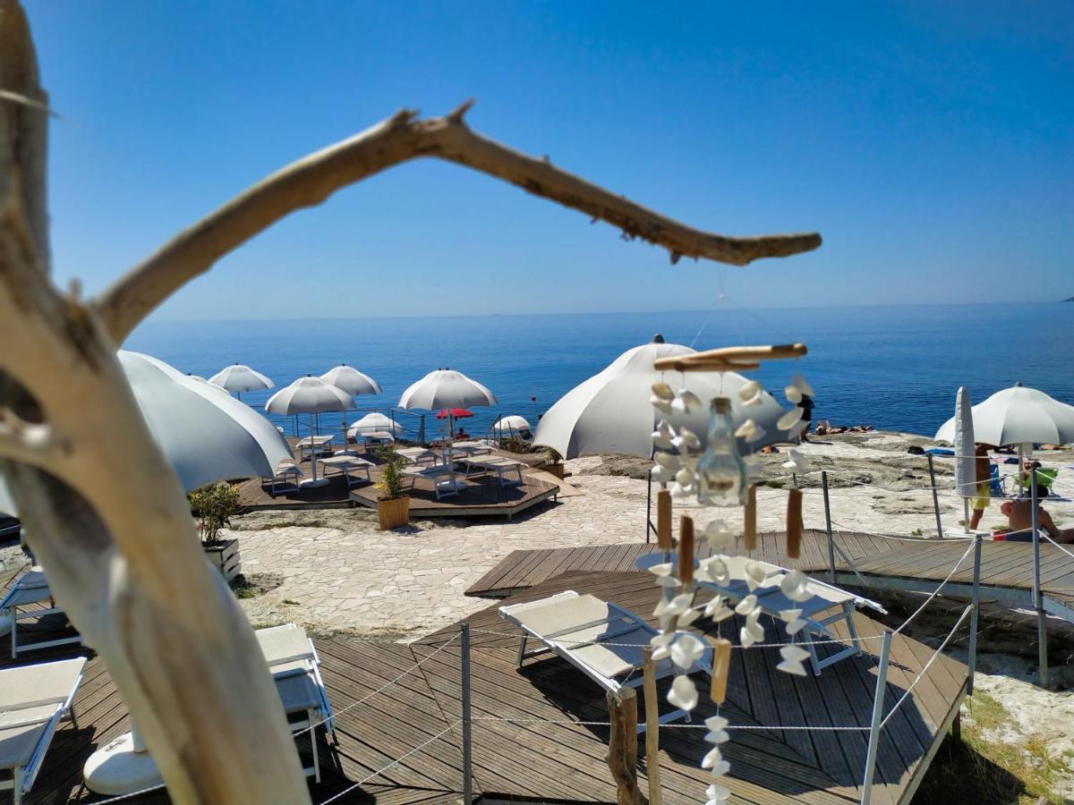 Marina Di Andrano - Alisso, Casa Vista Mare Con Parcheggio Privato E Wifi Villa Eksteriør bilde